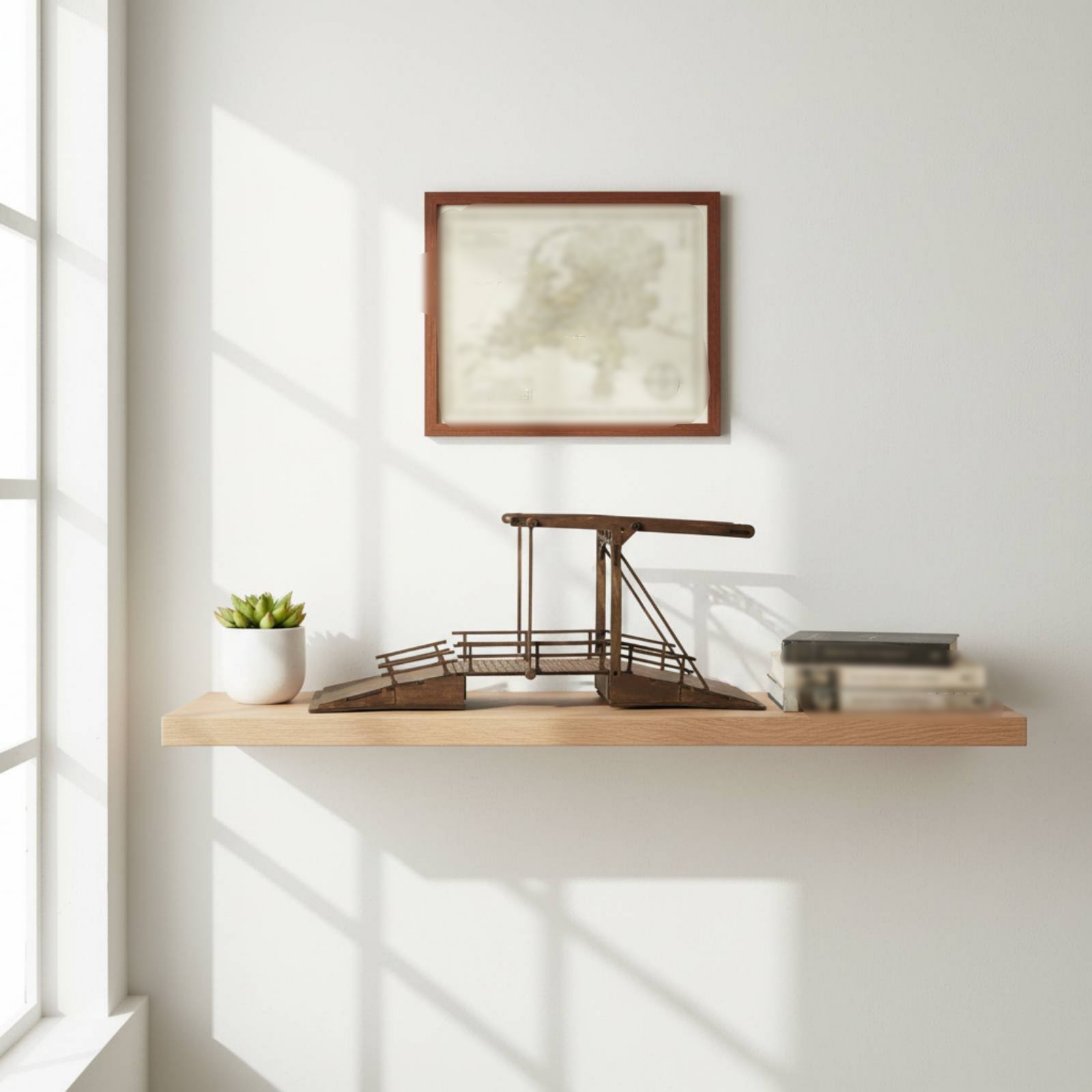 Model Kit Wood - نموذج جسر خشبي يدوي الصنع لعرض