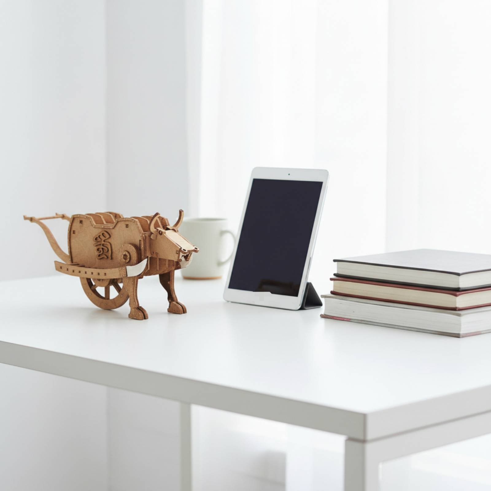 Model Kit Wood - طقم تجميع بقرة خشبية من زوج