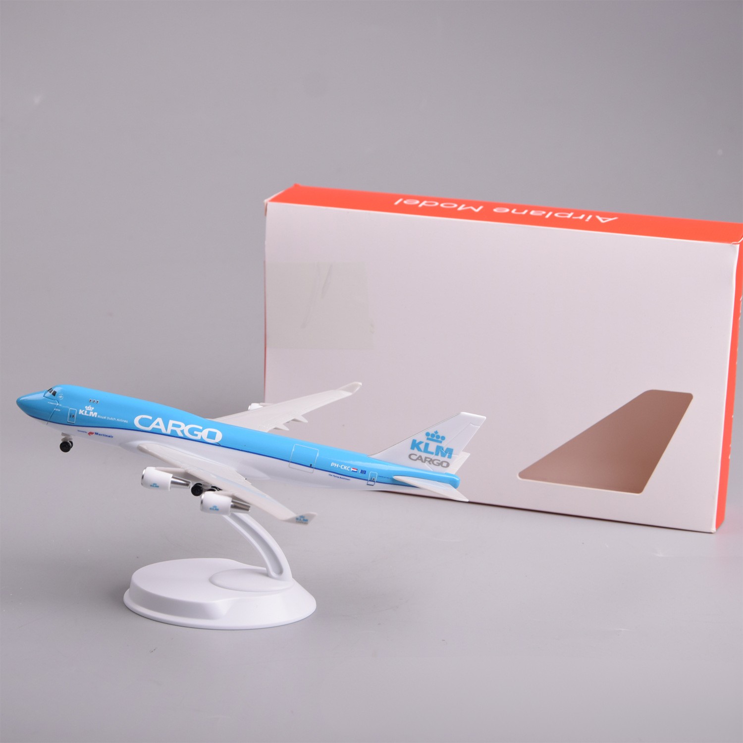 Model Kit Plane - نموذج طائرة شحن KLM B747 مصغرة