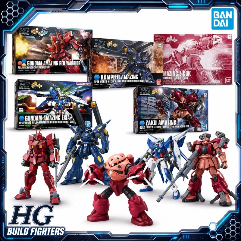 Model Kit Zaku - بانداي أوريجينال HGBF 1/144 أنيمينغ إكسيا