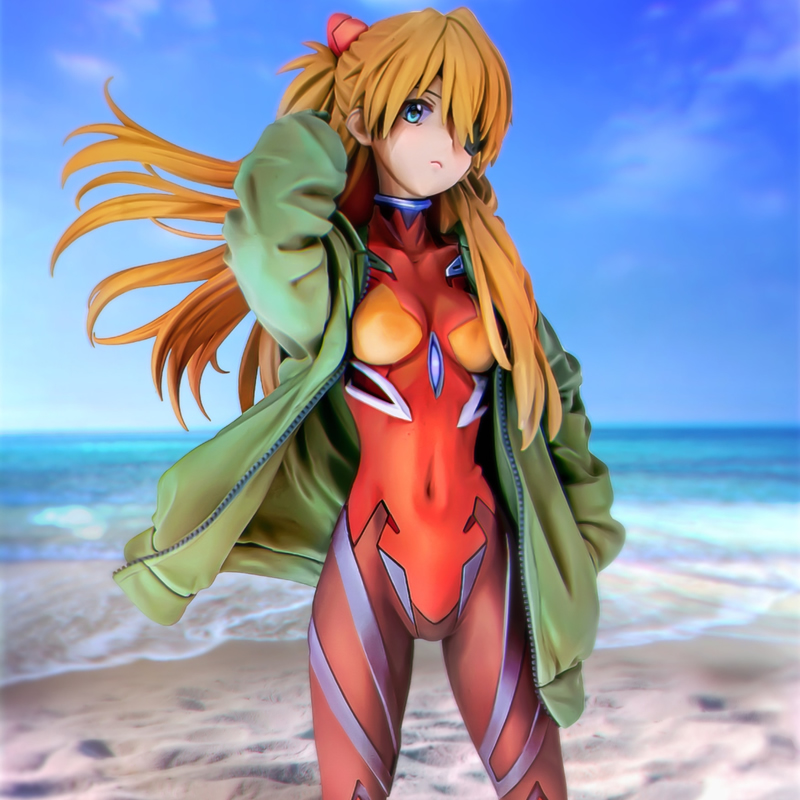 Model Kit Evangelion Bandai - (متوفر) (W_5250) مجسم أسوكا بنسخة هودي