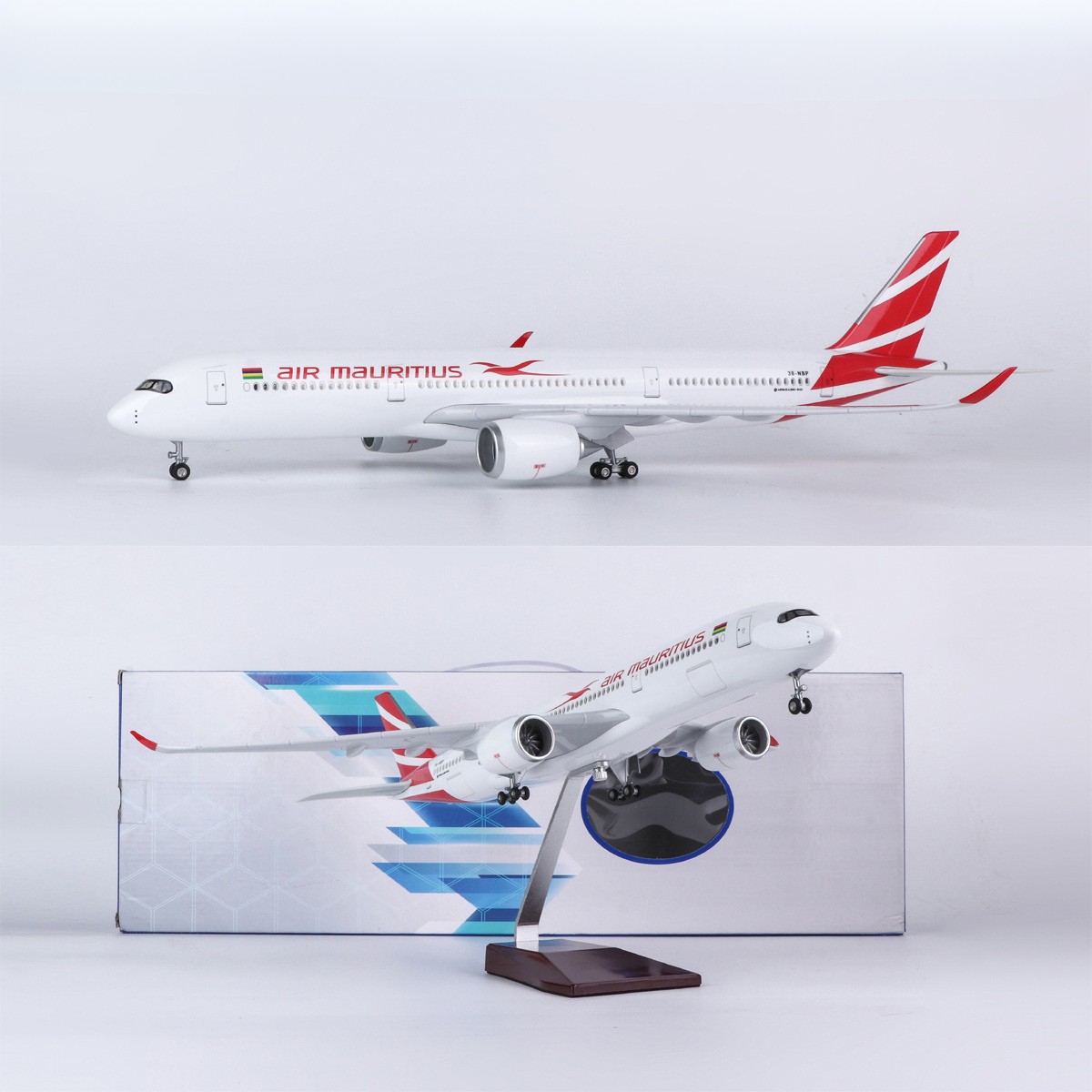 Model Kit Plane - نموذج طائرة موريشيوس A350 بطول 47