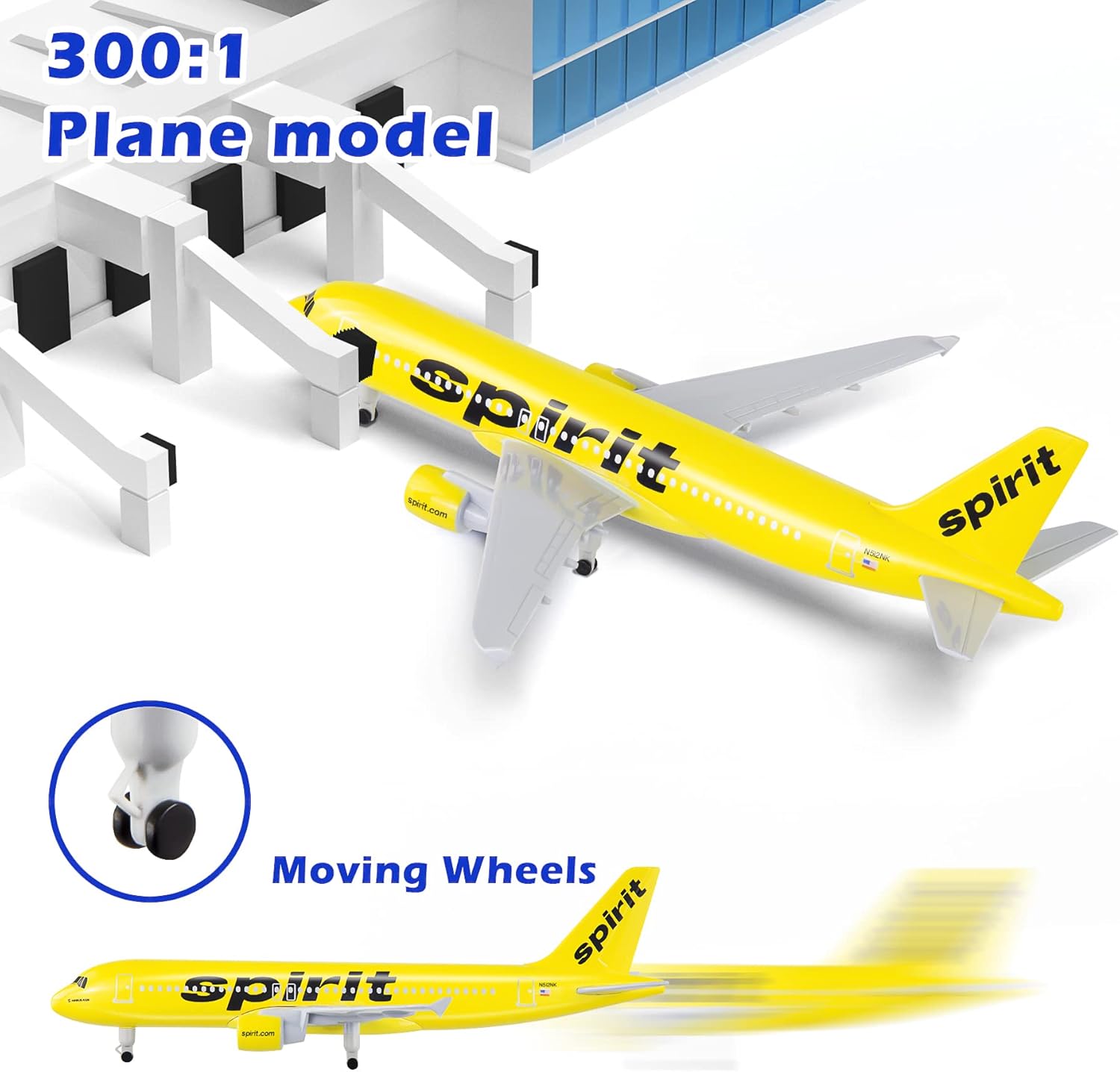 Model Kit Plane - طقم نموذج طائرة سبيريت A320 بطول