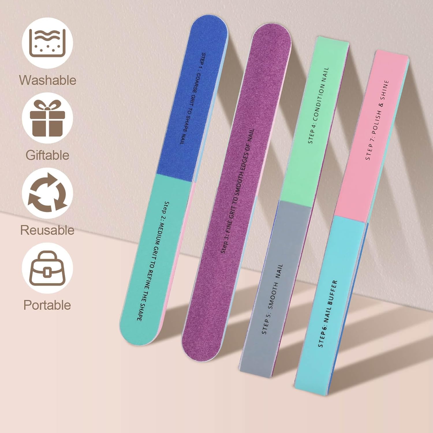 1/5 قطع مبرد أظافر احترافي متع - مراجعة Sanding Stick Set وسعره