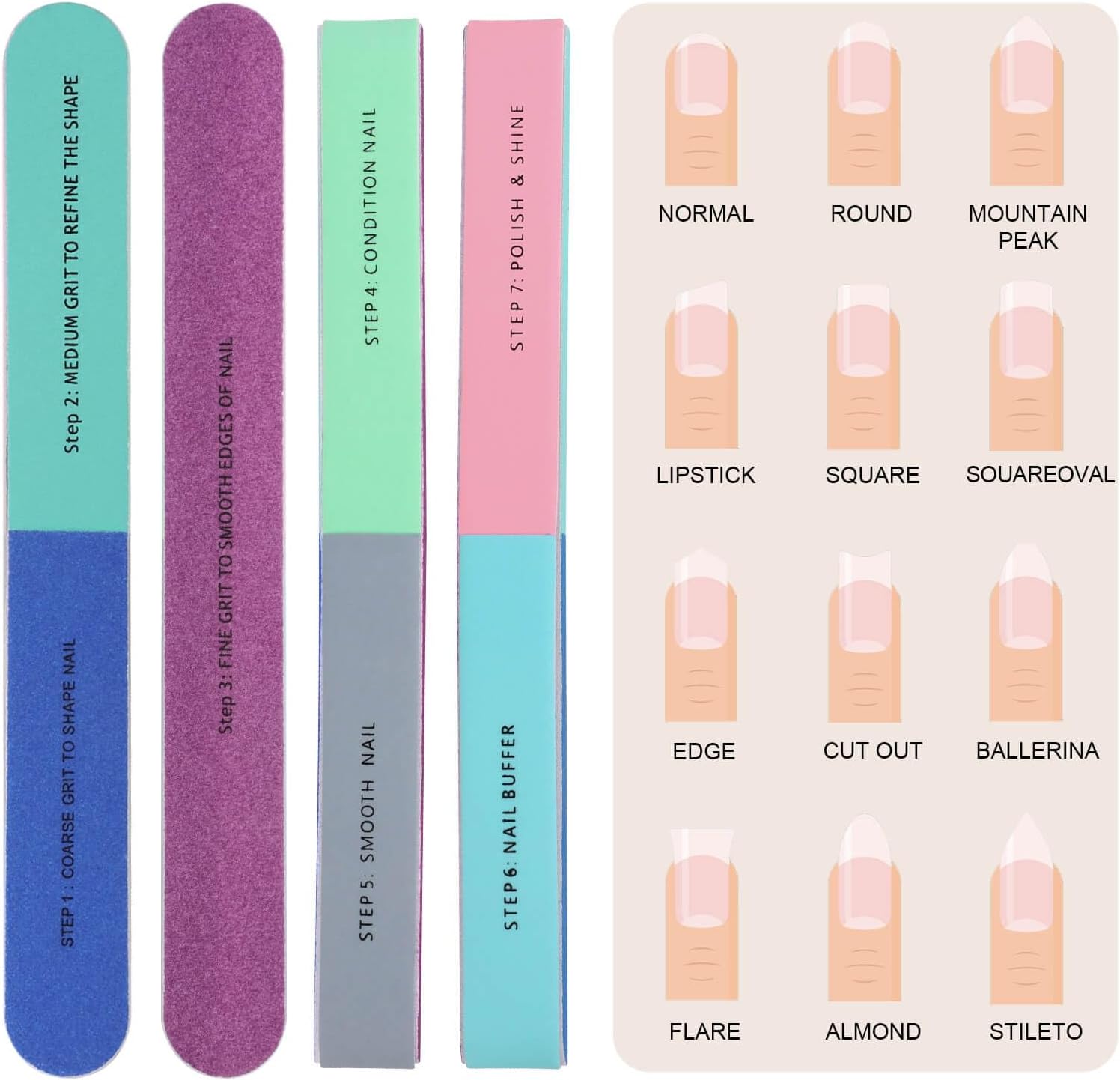 1/5 قطع مبرد أظافر احترافي متع - مراجعة Sanding Stick Set وسعره