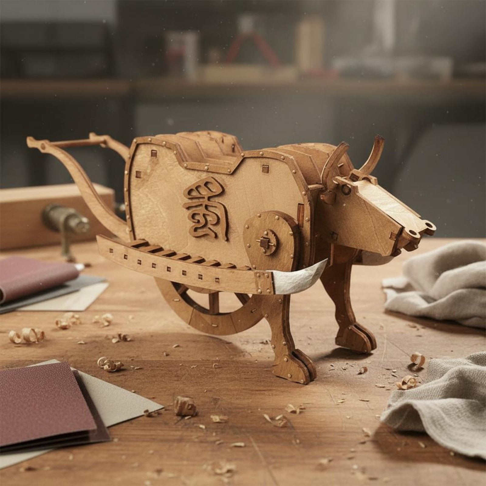 طقم تجميع بقرة خشبية من زوج لي - مراجعة Model Kit Wood وسعره