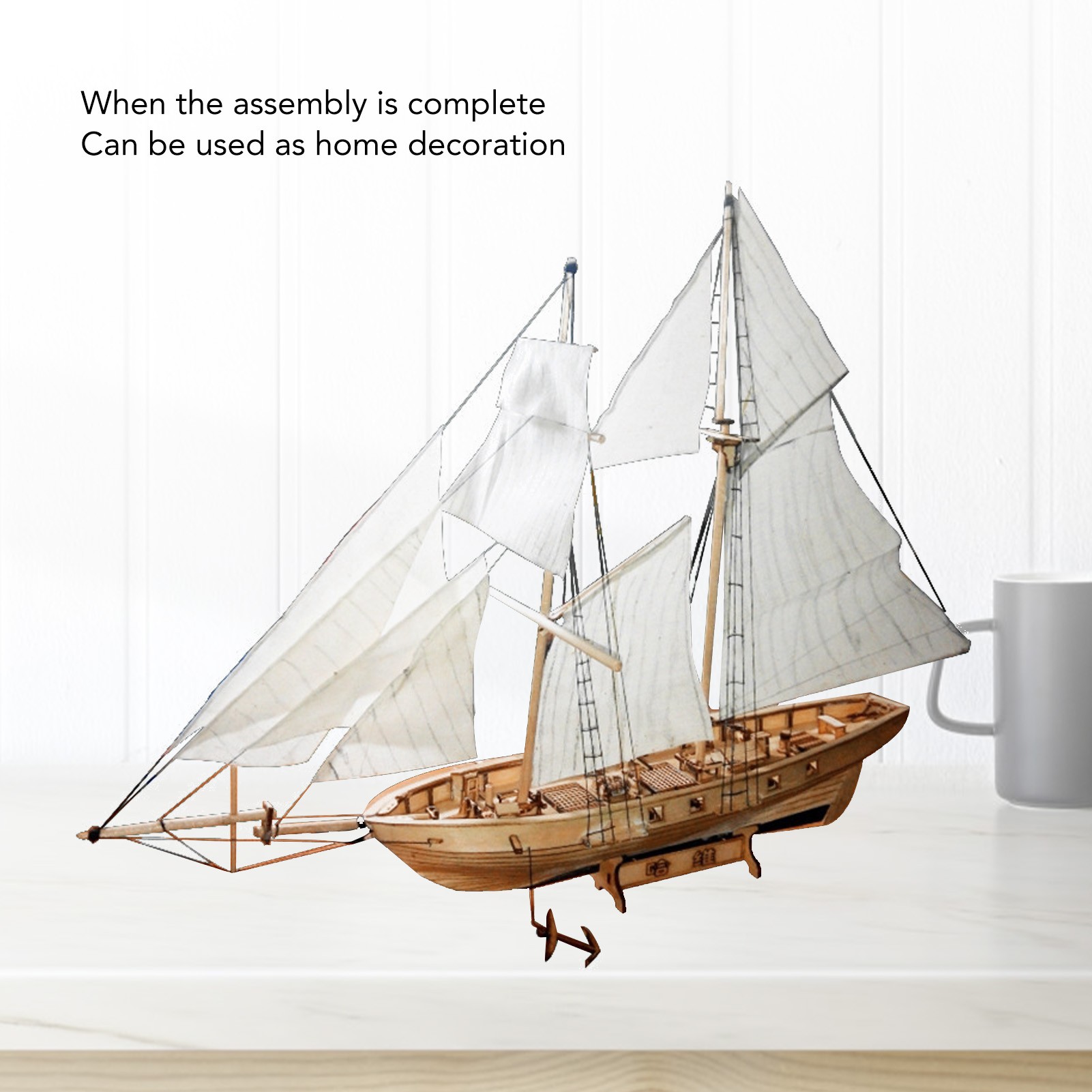 طقم قارب شراعي خشبي بمقياس 1:1 - مراجعة Model Kit Wood وسعره