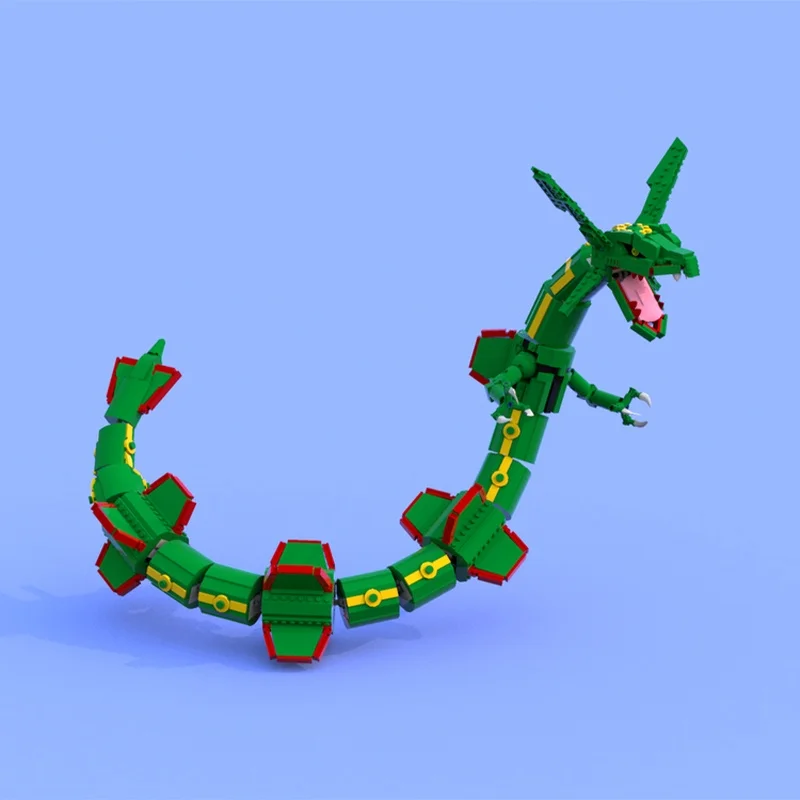 1417 قطعة من مكعبات بناء نموذج - مراجعة Model Kit Rayquaza وسعره